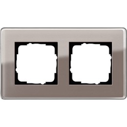 0212522 Рамка Esprit Glass C Дымчатое стекло 2-постовая Gira