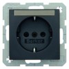 41491606 Штепсельная розетка SCHUKO с полем для надписей цвет: антрацит, матовый B.1/B.3/B.7 Glas Berker