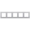 672555 Рамка Etika Алюминий 5-постовая Legrand