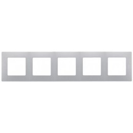 672555 Рамка Etika Алюминий 5-постовая Legrand