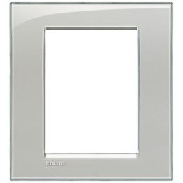 LNA4826KG Рамка LivingLight Квадрат Серое небо 3+3 модуля Bticino