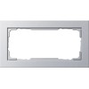 100225 Рамка E2 Алюминий 2-постовая Gira
