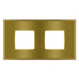 FD01432OBOB Рамка Belle Epoque Metal bright gold 2-постовая гор/верт. Fede