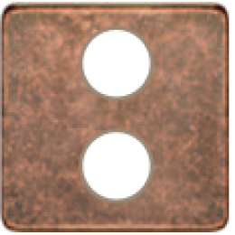 FD04316RU-A TV/SAT Монтажная плата для механизмов с двумя коннекторами бежевый, цвет Rustic Cooper FEDE