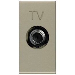 N2150 CV Розетка TV одиночная с накладкой, 1-модульная, серия Zenit, цвет шампань, ABB
