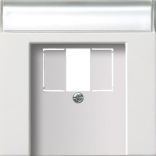0876112 Накладка телефонной розетки TAE+Стерео+USB с полем для надписи Белый Gira F100 0876112 Накладка телефонной розетки TAE+Стерео+USB с полем для надписи Белый Gira F100