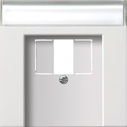 0876112 Накладка телефонной розетки TAE+Стерео+USB с полем для надписи Белый Gira F100