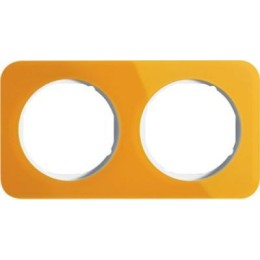 10122339 Рамка R.1 Оранжевый, белый 2-постовая Berker