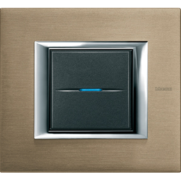 HA4802NX Рамка Axolute Квадрат Титан 2-модульная Bticino