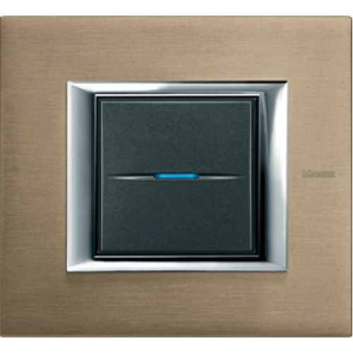 HA4802NX Рамка Axolute Квадрат Титан 2-модульная Bticino