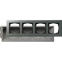 2884202 Монтажная коробка Е22 четырехместная с рамкой Gira E22