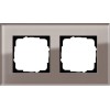 0212122 Рамка Esprit Дымчатое стекло 2-постовая Gira