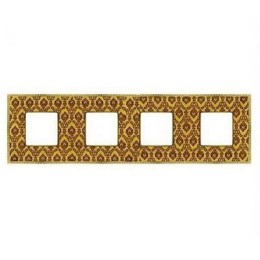 FD01444GOB Рамка Belle Epoque Tapestry Alienagold / bright gold 4-постовая гор/верт. Fede