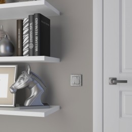 W0012406 Рамка на 1 пост (серебряный)  Hammer Werkel a052512