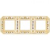 FD01353OPCL Рамка Siena Gold White Patina 3-постовая Fede