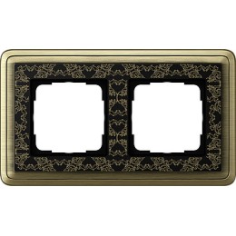 0212662 Рамка Classix Art Бронза / Черный 2-постовая Gira