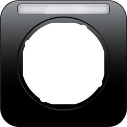 10112135 Рамка с полем для надписей R.1 Черный с блеском 1-постовая Berker