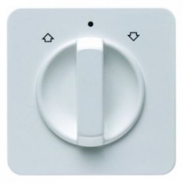 152909 Центральная панель с вращающейся ручкой для жалюзийного поворотного выключателя цвет: полярная белизна, с блеском Влагозащищенный скрытый монтаж IP44 Berker