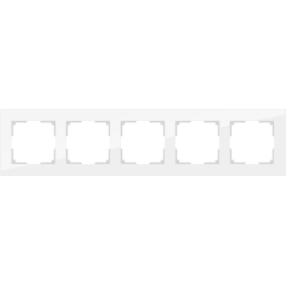 WL01-Frame-05 Рамка на 5 постов (белый,стекло) Favorit Werkel a030823