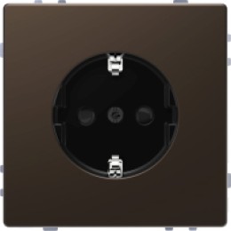MTN2300-6052 D-life розетка 16а с з/к и шторками, мокко Merten