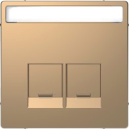 MTN4574-6051 D-life центральная накладка для 2-х модульных разъемов se, шампань Merten