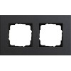 0212226 Рамка Esprit Linoleum-Multiplex Антрацит 2-постовая Gira