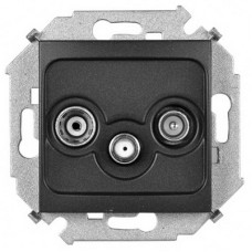 1591466-038 Розетка R-TV-SAT одиночная, винтовой зажим, графит Simon 15 1591466-038 Розетка R-TV-SAT одиночная, винтовой зажим, графит Simon 15