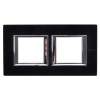 HA4802M2HVNN Рамка Axolute Квадрат Черное стекло 2+2 модуля Bticino