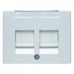 11820069 Центральная панель с заслонками от пыли и полем для надписи цвет: полярная белизна, с блеском Arsys Berker