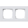 0212225 Рамка установочная для монтажа заподлицо E2 Чисто-белый шелковисто-матовый 2-постовая Gira