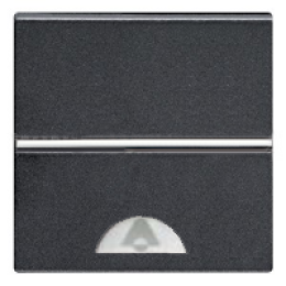 N2204 AN Механизм 1-клавишной кнопки с клавишей и символом "ЗВОНОК", 2-модульный, серия Zenit, цвет антрацит, ABB