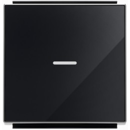 8501.3 CN Клавиша для 1-клав. выкл-й/перекл-й/кнопок линзой подсветки Стекло чёрное , ABB