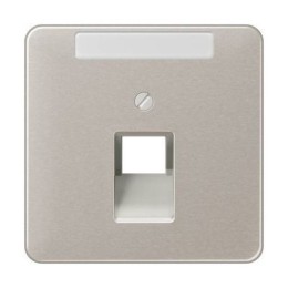 CD569-1NAUAPT CD 500/CD plus Платина Накладка 1-ой наклонной ТЛФ/комп розетки с полем для надписи Jung