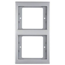13237004 Рамка K.5 Нержавеющая сталь 2-постовая вертикальная Berker