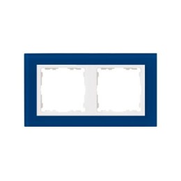 82627-64 Рамка декоративная, 2 поста, Simon 82 Nature, Стекло, синий-белый