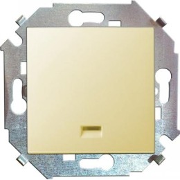 1591160-031 Выключатель одноклавишный кнопочный с подсветкой, 16А 250В, винтовой зажим, слоновая кость Simon 15