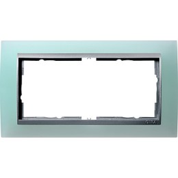 100251 Рамка без перегородки Event Салатовый / Алюминий 2-постовая Gira