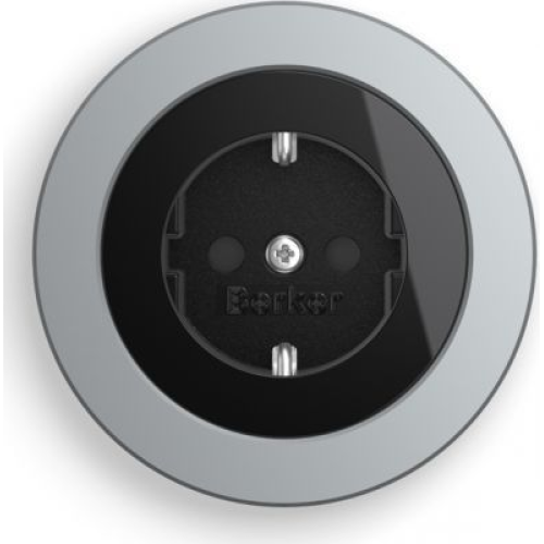 10112084 Рамка R.Classic Черный, алюминий 1-постовая Berker