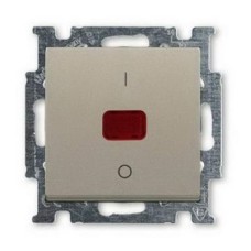 1020-0-0091 (1020/2 UCK-93-), Механизм 1-клавишного, 2-полюсного выключателя, с клавишей, с линзой, с неоновой лампой, с маркировкой I/O, 20 А / 250 В, серия Basi 55, цвет шампань, ABB 1020-0-0091 (1020/2 UCK-93-), Механизм 1-клавишного, 2-полюсного выключателя, с клавишей, с линзой, с неоновой лампой, с маркировкой I/O, 20 А / 250 В, серия Basi 55, цвет шампань, ABB