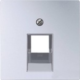 EP569-1BFPLUAAL EcoProfi Накладка для телефонной/компьютерной розетки ECO profi, цвет - алюминий, одинарная Jung