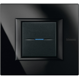 HA4802VNB Рамка Axolute Квадрат Черный Nighter 2-модульная Bticino