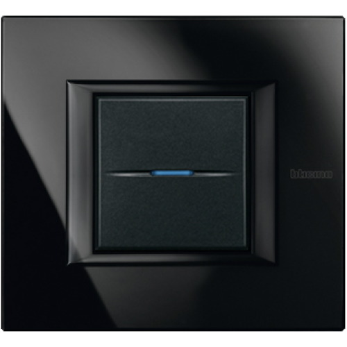 HA4802VNB Рамка Axolute Квадрат Черный Nighter 2-модульная Bticino