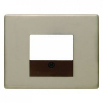 10340001 Центральная панель для розетки TAE цвет: светло-бронзовый, металл Arsys Berker