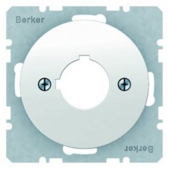14322089 Центральная панель для сигнального и контрольного устройства ? 22,5 мм, полярная белизна, с блеском R.1 Berker