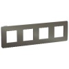 NU280853 Рамка Unica Studio Metal Никель / Антрацит 4-постовая Schneider Electric