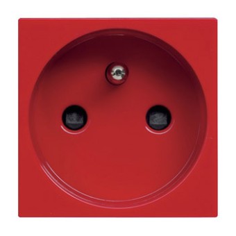 N2287 RJ Розетка французского стандарта с центральным контактом заземления для специальных сетей, со шторками, 16А / 250 В, серия Zenit, цвет красный, ABB