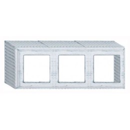 FD01503AB Рамка для накладного монтажа Roma Antique silver black 3-постовая Fede