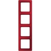 10146062 Рамка Q.1 Красный бархат 4-постовая вертикальная Berker