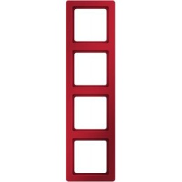 10146062 Рамка Q.1 Красный бархат 4-постовая вертикальная Berker
