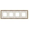 FD01474MAOB Рамка Belle Epoque Porcelain Brown LYS / Bright gold 4-постовая гор/верт. Fede